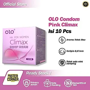 OLO Condom Pink Climax 10 Pcs - Ultra Thin Hyaluronic Acid